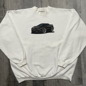 Vintage WS6 Trans Am Sweatshirt White Y2K 1998-2002 Pontiac TA Firebird Car XL